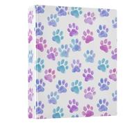 Nebula Dog Paw Print 3 Ring Binder 1.5 Inch Round Ring Binder View Binder Holds 200 Documents for Home School Office Use