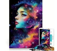Nebula Face Charming Woman 1000 Piece Jigsaw Puzzles for Teenagers Jigsaw Reason Skill Toy Shared Fun Tight Cut Wall Art Decor (50x75cm)