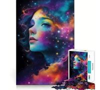 Nebula Face Charming Woman for Adults 1000 Piece Jigsaw Puzzle Thought Toy Anxiety Relief Precise Edge Thoughtful Gift (38x52cm)