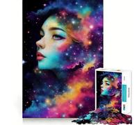 Nebula Face Charming Woman Jigsaw Puzzles for Adults1000 Pieces Intellect Toy Calming Play Quality Cut Wall Art Decor (38x52cm)