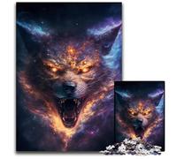 Nebula Fury Wolf 1000 Piece Jigsaw Jigsaw Puzzles for Adults Challenging Brain Teaser - Relaxing Toy for Teenagers 26X38CM/10.23x14.96inch