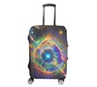 Nebula Galaxy Suitcase Covers Luggage Protector - Travel Elastic Baggage Case Protective, Washable Anti-scratch Large Suit Case Cover for Suitcases Fits 19-32 Inch Luggages, white, Small, Flower and