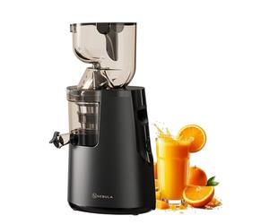 Nebula Grande 150W Electric Cold Press Slow Juicer Black, 80mm Self-Feeding Chute for Whole Fruits, Masticating Juicers for Whole Fruit & Vegetable, Cold Press Juicer Machines