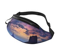 Nebula in Desert Monument Valley Landscape Fanny Pack for Women Men Fashion Waist Pack Adjustable Belt Bag for Workout Running Travelling Casual Waist Bag, Nebula In Desert Monument Valley Landscape