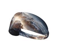 Nebula Journey Elastic Exercise Headband Light Comfort Absorb Sweat Breathable for Outdoor Sports Wearing