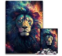 Nebula Lion's Colorful Psychedelic 1000 Piece Jigsaw Puzzle Difficult Puzzles for Adults Perfect DIY Art Decor Or Birthday Gift 1000 PCS(75x50cm)