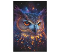 Nebula Owl Jigsaw Puzzles for Kids 1000 Pieces 3d Nebula Owl Wooden Puzzle Decompression Game for Adults Women Kids Girl Family Gathering Educational Game Toys （78×53cm）