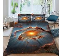 Nebula Star Bedding Set 3D Design Space Theme Duvet Cover Set Chic Breathable Comforter Cover Suitable for Family,couple,children Pillowcase King（220x240cm）