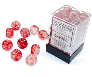 Nebula TM 12mm d6 Red/Silver Luminary Dice Block? (36 Dices)