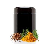 Nebula UV Glass Jar | Airtight Seal, Smell Proof Jar, Ultraviolet Storage Solution, Stash Jar | Black, Herb Guard, Smell Proof Pot, Herb Jars, Smell Proof Tub | 250ml