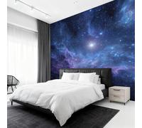 Nebula Wallpaper, Space Cosmic Galaxy Wall Mural for Living Room, Bedroom, Non-Woven Wall Papaer Decoration, Photo Wallpaper & Home Decor, 400x280 cm (WxH) K-MZ&6
