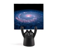 Nebulae White Blue Planet Memo Holder Cartoon Black Cat Stand Decoration