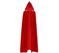 NebulaGlam Halloween Cape with Hood, Devil Costume, Witch Costume, Vampire Cape, Adult Halloween Costume for Men and Women (Red)