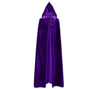 NebulaGlam Halloween Cape with Hood, Devil Costume, Witch Costume, Vampire Cape, Adult Halloween Costume for Men and Women (Purple)