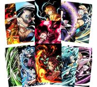 NebulaNova Demon Slayer Canvas Poster Set, Anime Wall Art Print, 13 Pieces Aesthetic Picture, Anime Poster Art Posters for Dorm Decoration, Unframed, 20 x 30 cm