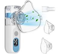 Nebuliser Machine for Adults,Handheld Mesh Nebulizer Machine for Adults & Kids, Rechargeable Self-Cleaning & Advanced Digital Display Nebulizer with Adjustable Mist for Household/Travel Use