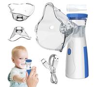 Nebuliser Machine for Adults & Kids,Finer Mist & Quieter,Adjustable Nebuliser for Kids & Adults, 2 Ways of Use,Portable Steam Inhaler for Adults & Kids Travel Home (Blue)