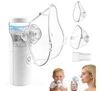 Nebuliser Machine for Adults & Kids, Handheld Nebulizer with 2 Masks and Mouthpiece, Home Portable nebuliser for Adults & Kids, Suit for Home & Travel, Fully Functional（White）