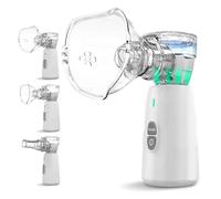 Nebuliser Machine for Adults Kids, Rechargeable Portable Inhaler, Silent Nebuliser for Children Baby with 2 Masks and Mouthpiece, Handled Nebulizer for Home Travel
