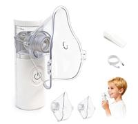 Nebuliser Machine for Adults & Kids,Silent Nebuliser for Kids with 2 Masks and Mouthpiece, Rechargeable Portable Nebuliser for Adults & Kids, Handled Nebulizer for Home (White)