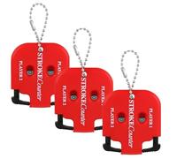 Nebulith 3 PCS Golf Ball Counter,2 Player Stroke Counter Clicker Accessories,Mini Golf Shot Clicker Counter with Keychain,Portable Number Shot Score Keeper with Hanging Rope Mini Square Design,Red