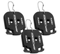 Nebulith 3 PCS Golf Ball Counter,2 Player Stroke Counter Clicker Accessories,Mini Golf Shot Clicker Counter with Keychain,Portable Number Shot Score Keeper with Hanging Rope Mini Square Design,Black