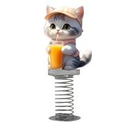 Nebulith Cat Shy Kitty Bobble,Stress Relief Car Dashboard Decorations,Car Interior Accessories for Dashboard Decoration, Sweet Cat Car Accessories,Bobblehead,Cute Things Gifts for Women,A