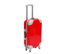 Nebulith Doll Suitcase Luggage,Dollhouse Accessory Travel Case,Small Plastic Luggage Organizer for Jewelry &Makeup,Doll Carrier on Storage Suitcase,Mini Trolley Case,Doll Accessories,Red