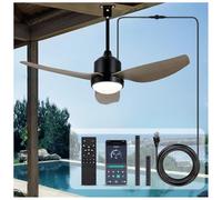 nebulium 42" Outdoor Ceiling Fan with Light: Plug-in Waterproof Ceiling Fan, APP Control/Remote Control, Dimmable 3CCT LED Lighting, Motor