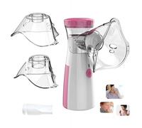 Nebulizer Solution, Portable Nebulizer for Adults, Kids, Seniors, Small RechargeableNebulizer With Quiet Operation & Auto Off for Breathing,asthma,allergies&respiratory Relief in Home/travel (Pink)