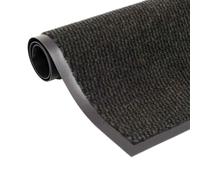 Nebuln Dirt Trapper Mat Rectangular Tufted Polypropylene 40 x 60 cm Black Non-Slip with Rubber Back for Entrance Door, Hallway, Balcony and Patio as Doormat and Door Mat