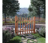 Nebuln Fence Gate Single Leaf Impregnated Hazelnut Wood 100 x 90 cm Garden Gate with Metal Hinges and Cabin Hooks for Property Access and Garden Entrance