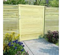 Nebuln Garden Gate Made of Impregnated Pine Wood, 125 x 100 cm, Robust, Weather-Resistant, Durable as Garden Entrance, Fence System with Easy Assembly for Property Access and Yard Driveway