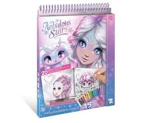 Nebulous Stars Ensemble d'aquarelle avec Estrelia - 20 illustrations uniques, 15 crayons watercolours, pinceau rechargeable and outils artistiques pour enfants à partir de 7 ans