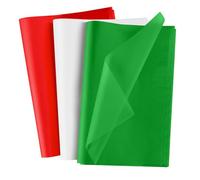 NEBURORA 100 Sheets Christmas Tissue Paper - Red, Green, White - Gift Wrapping Tissue for Holiday Gifts, Crafts, Bags & Party Decorations