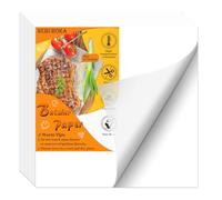 NEBURORA 120 Pcs White Butcher Paper 12 x 12 inch No Wax Disposable Butcher Paper Precut Square Wrapping Paper for Sublimation Smoking Meats