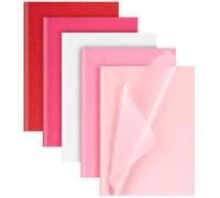 NEBURORA 120 Sheets Red Pink White Tissue Paper 14 x 20 inches Valentine's Day Wrapping Paper Bulk for DIY Craft Gift Bags Wedding Birthday Baby Shower Valentine's Day Party Decoration Supplies