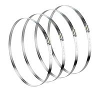 NEBURORA 194-216mm Hose Clip Adjustable 304 Stainless Steel Duct Clamps 4 Pack Worm Drive Hose Clamp Clips 8 inch Diameter Fuel Line Hose Pipe Clamps for Dryer Vent Air Duct Automotive Plumb