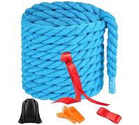 NEBURORA 20FT Tug of War Rope for Kids and Adults Outdoor Games Field Day Family Reunion Summer Outside Yard Backyard Lawn Camping Picnic Carnival Party Games Blue