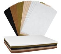 NEBURORA 2mm Thick Felt Sheets for Crafts 20 Pcs Stiff White Brown Felt Fabric Sheets Patchwork Sewing Craft Supplies