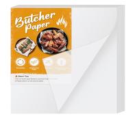 NEBURORA 60pcs White Butcher Paper Sheets, 12x12 Inch, Unwaxed, Uncoated, BPA Free, Phthalate Free, Ideal for Smoking Meats, Resting, Serving, Storing, Cooking