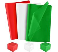 NEBURORA 72 Sheets Christmas Tissue Paper Assortment 50 x 35 cm Red, Green, White Gift Wrapping Tissue Paper for Crafts, Bags and Party Decorations