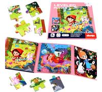 NEBURORA 75 Pieces Magnetic Puzzles for 2-5 Year Olds,Travel Games Travel Toys for Toddlers on Plane Car Ride, Jigsaw Games Plane Activities For Kids,Kids Birthday Gifts