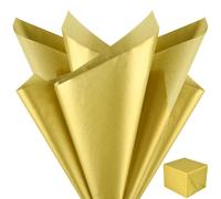 NEBURORA Metallic Gold Tissue Paper for Gift Bags 60 Sheets Bulk 50 X 35 cm Gold Wrapping Paper for Wrap Art Crafts Birthday Wedding Decoration