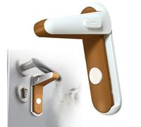 Neburosa Door Lever Safety Lock - Doors Handle Locks Without Drilling for Child-Proof & Pet-Proof - Works with Door Knob, Lever or Handle, No Tools Required