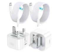 Nebwoak 20W iPhone Fast Charger Cable and Plug【Apple MFI Certified】2Pack USB C Charger Plug Power Adapter with 6FT USB C Cable,Apple Fast Charger Compatible iPhone 16/15/14/13/12/11 Pro/Pro Max/X/SE/8