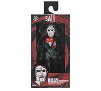 NECA Billy The Puppet Saw Movie 6 Inch Scale Clothed Action Figure, Black Suit with Red Bow Tie, Collector Display with Game or Treat Bag