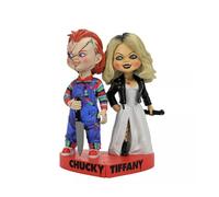 NECA Bride of Chucky Chucky and Tiffany 7 Inch Head Knockers (2 Items)