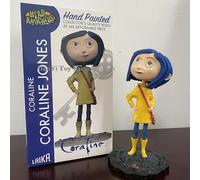 NECA Coraline Anime Doll Articulated Figure Yellow Raincoat Striped Sweater