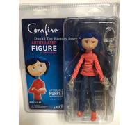 NECA Coraline Anime Doll Articulated Figure Yellow Raincoat Striped Sweater